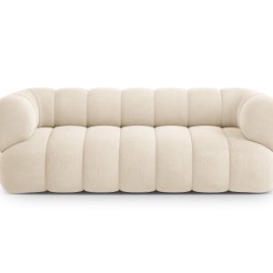Cosmopolitan Design Bank Koge 3-zits, flueel lichtbeige – 95x210x70cm Cosmopolitan Design Bank Koge 3-zits, flueel lichtbeige – 95x210x70cm