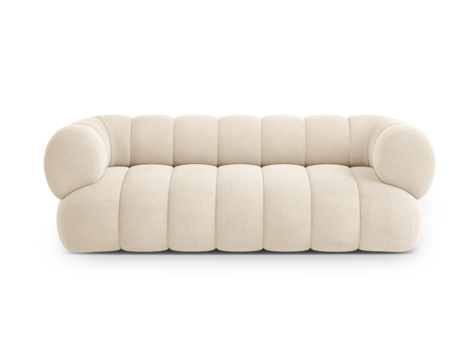Cosmopolitan Design Bank Koge 3-zits, flueel lichtbeige - 95x210x70cm