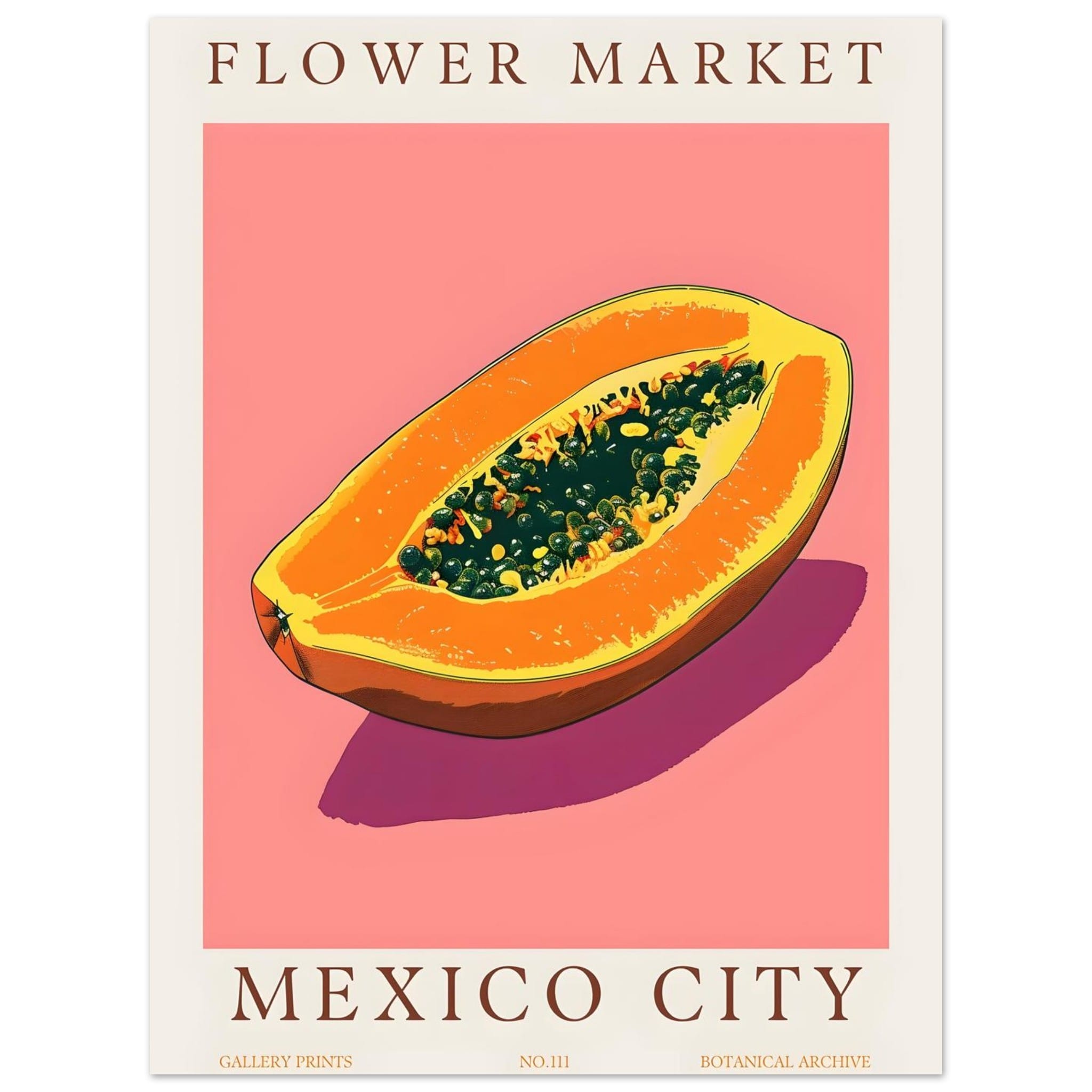 Artfulprints Flower market - Mexico City poster 30x40 cm