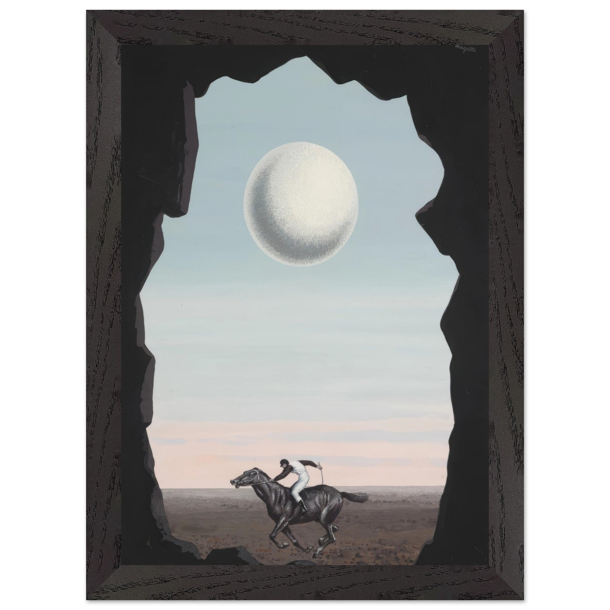 Artfulprints Poster met Lijst René Magritte - Le jockey perdu - A4 21x