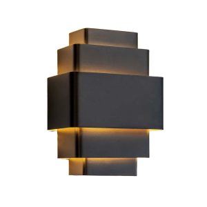 Artdelight wandlamp Layers – 3 lichts – 12 x 28 cm – zwart goud Artdelight wandlamp Layers – 3 lichts – 12 x 28 cm – zwart goud