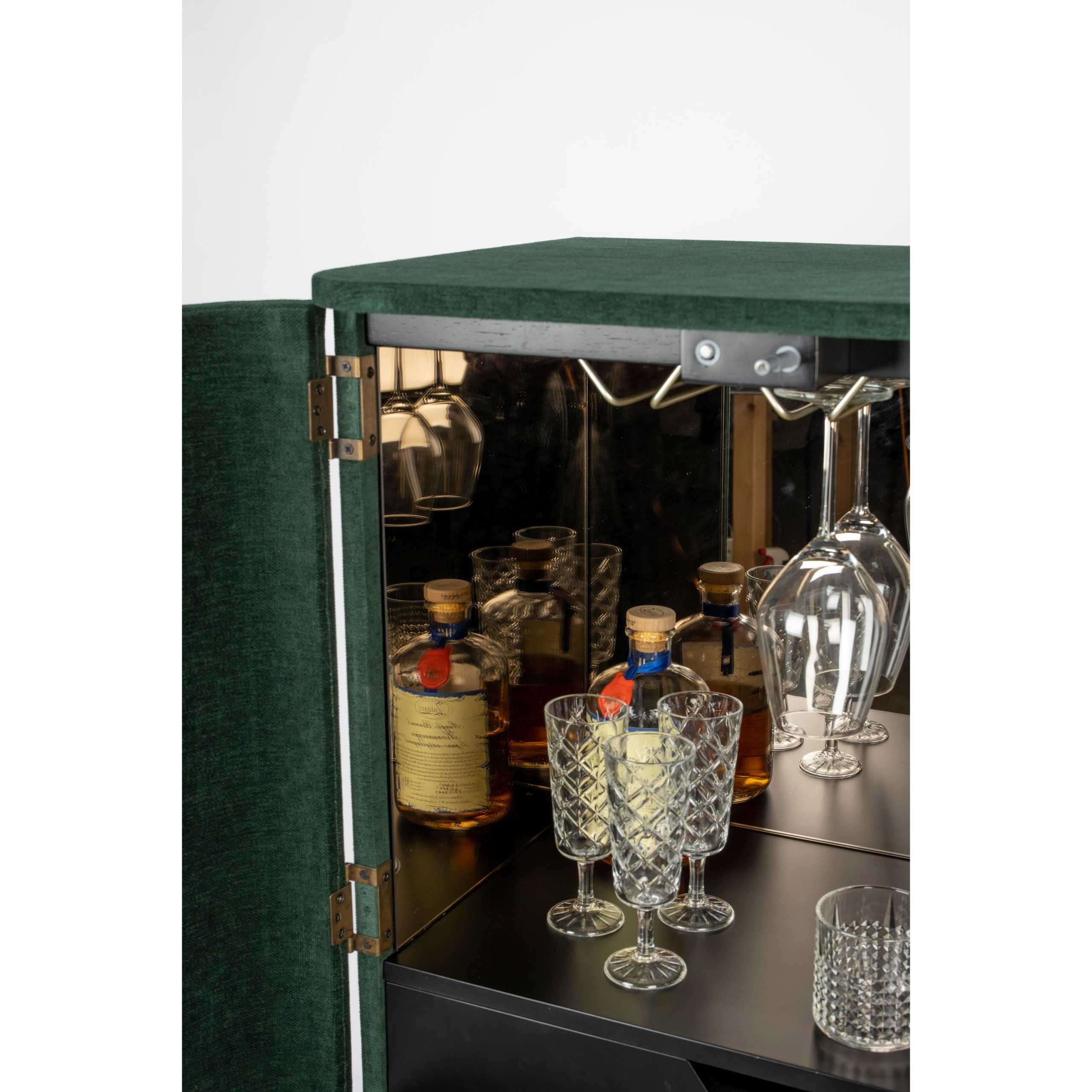 Bold Monkey Ava Morgana kast/ drankkast/ wijnkast fluweel groen