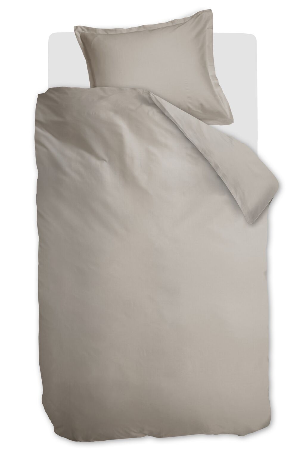 Ambiante Dekbedovertrek Satin Uni - 140 x 200/220 cm - Zand