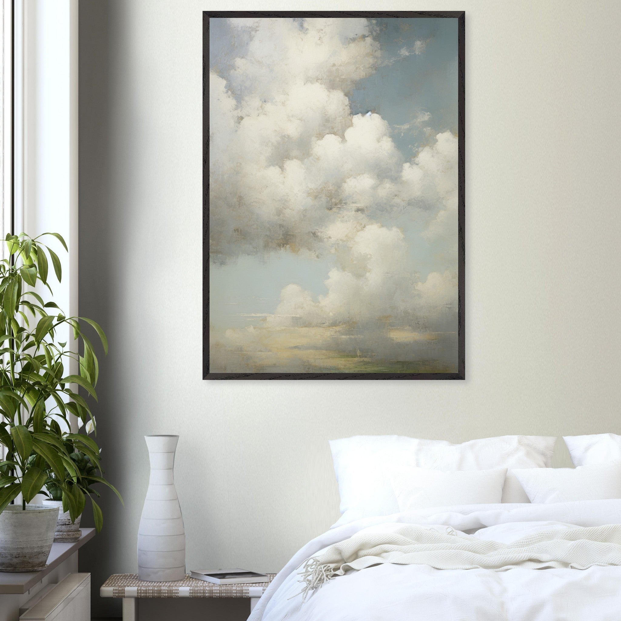 Artfulprints Poster The clouds - 70x100 cm - Wit
