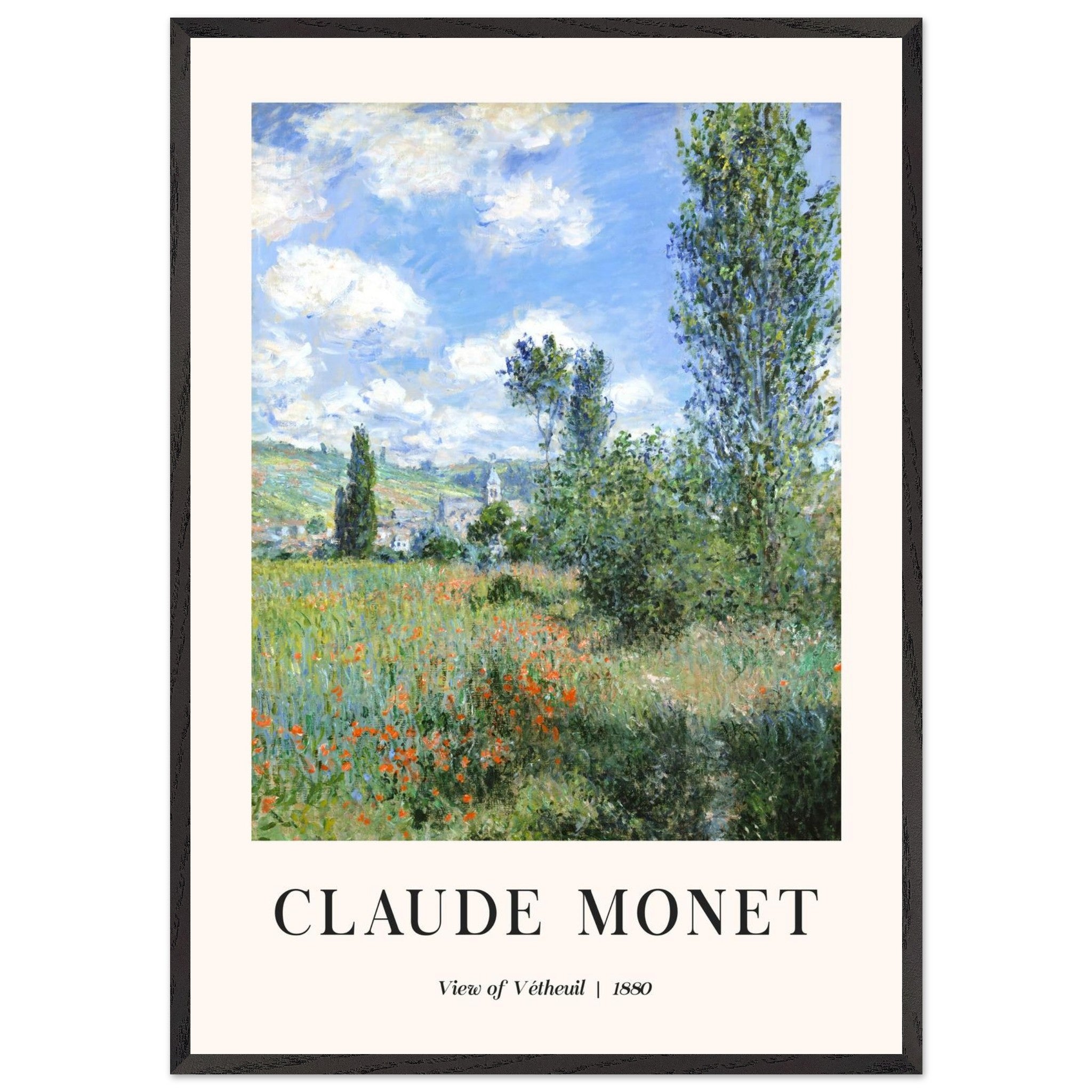 Artfulprints Poster met Lijst Claude Monet - View of Vétheuil II - 70x
