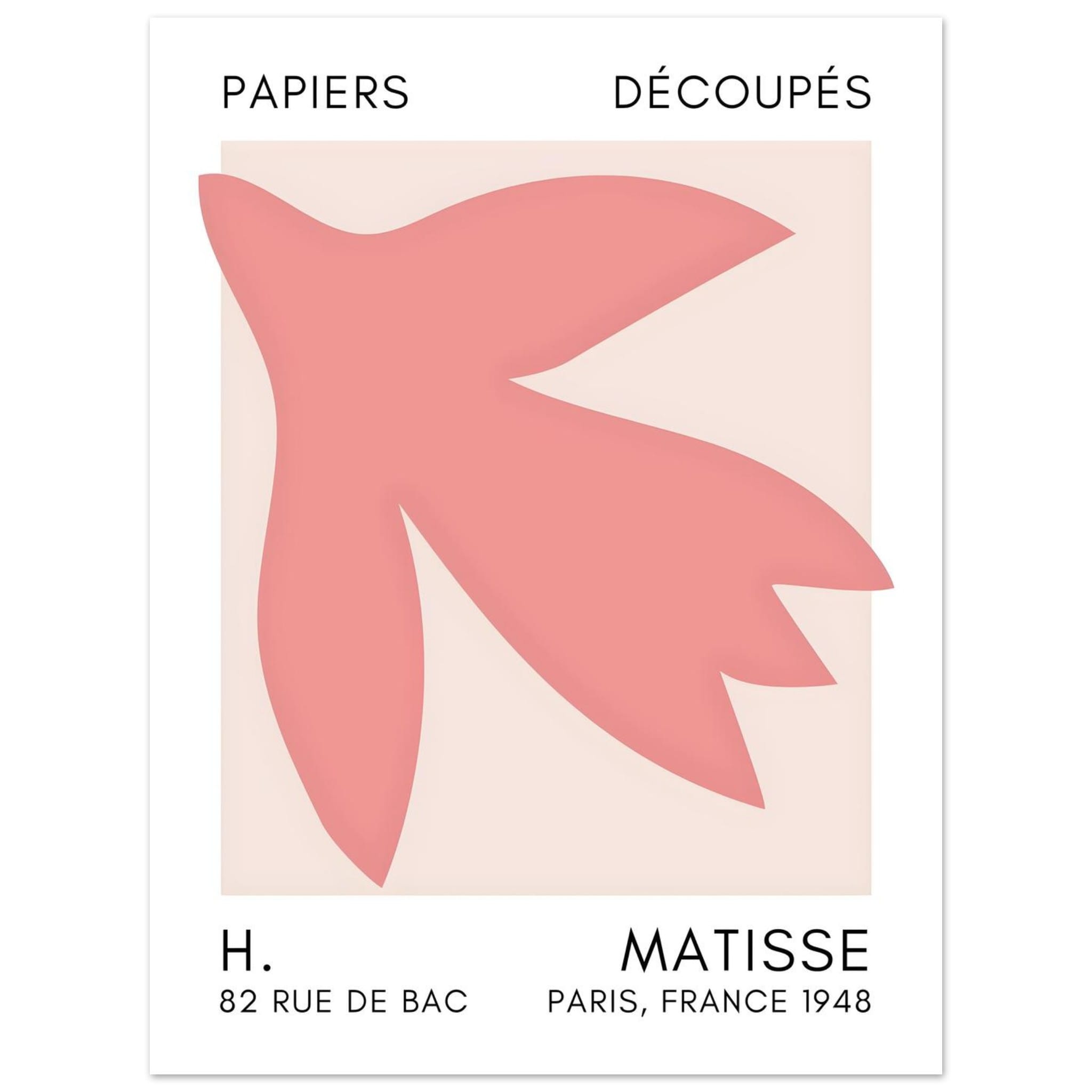 Artfulprints Poster Matisse – Shapes in the air taupe - 30x40 cm - Tau