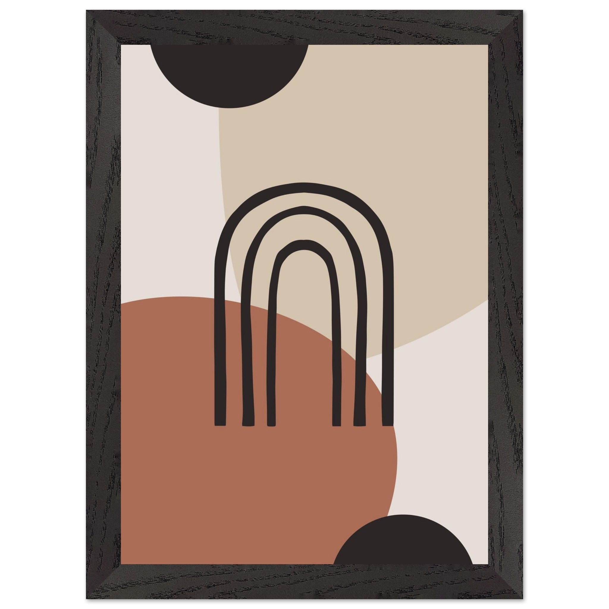Artfulprints Poster met Lijst Boho - Natural arches - A4 21x29.7 cm -