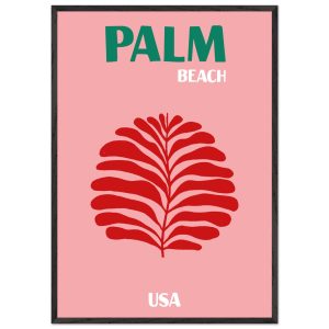 Artfulprints Poster met Lijst USA – Palm Beach – 70×100 cm – Roze Artfulprints Poster met Lijst USA – Palm Beach – 70×100 cm – Roze