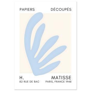 Artfulprints Poster Matisse – Aquatic impression light blue – A4 21×29 Artfulprints Poster Matisse – Aquatic impression light blue – A4 21×29