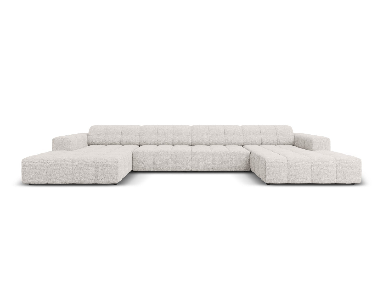 Cosmopolitan Design Panoramische bank Chicago 6-zits, chenille lichtgr