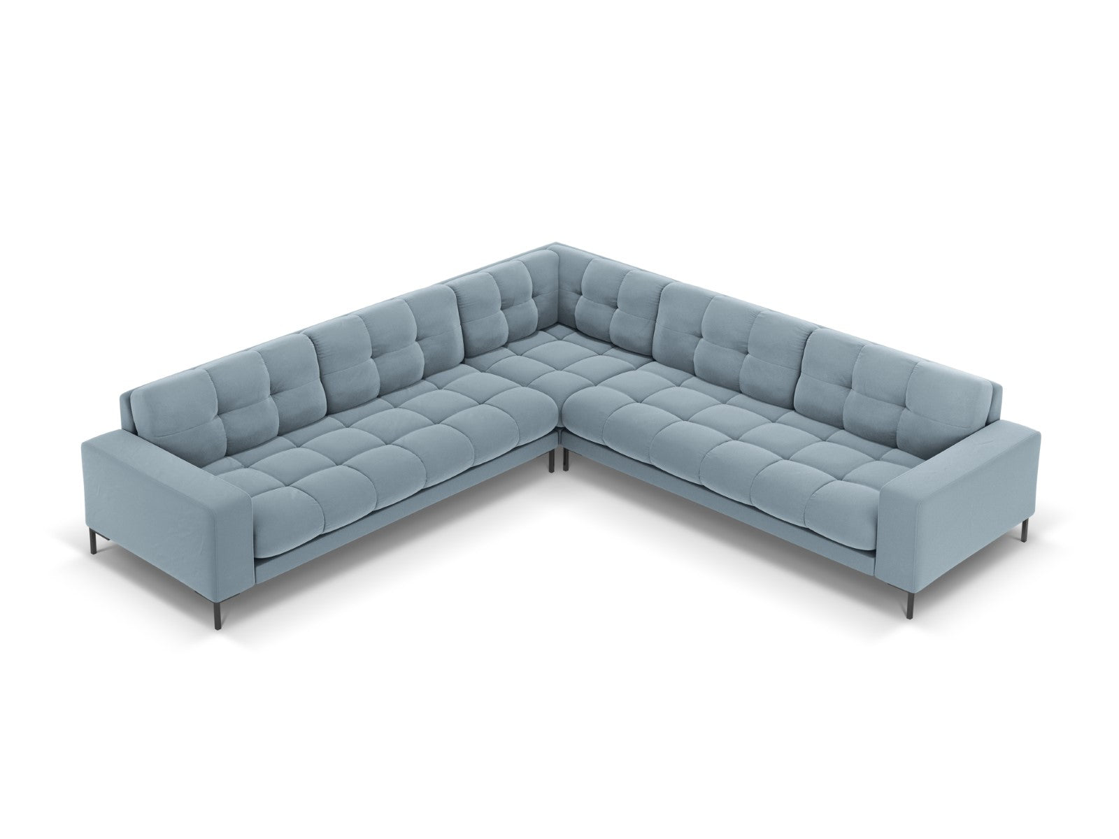 Cosmopolitan Design Symmetrische hoekbank Bali 6-zits, flueel, lichtbl