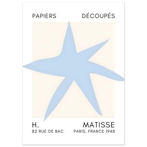 Artfulprints Poster Matisse – Star of the sea light blue – 50×70 cm – Artfulprints Poster Matisse – Star of the sea light blue – 50×70 cm –