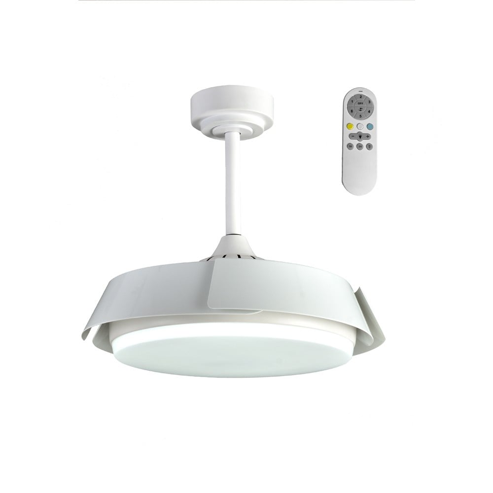 CristalRecord plafondventilator Batan - 1 lichts - 107 x 51 cm - wit