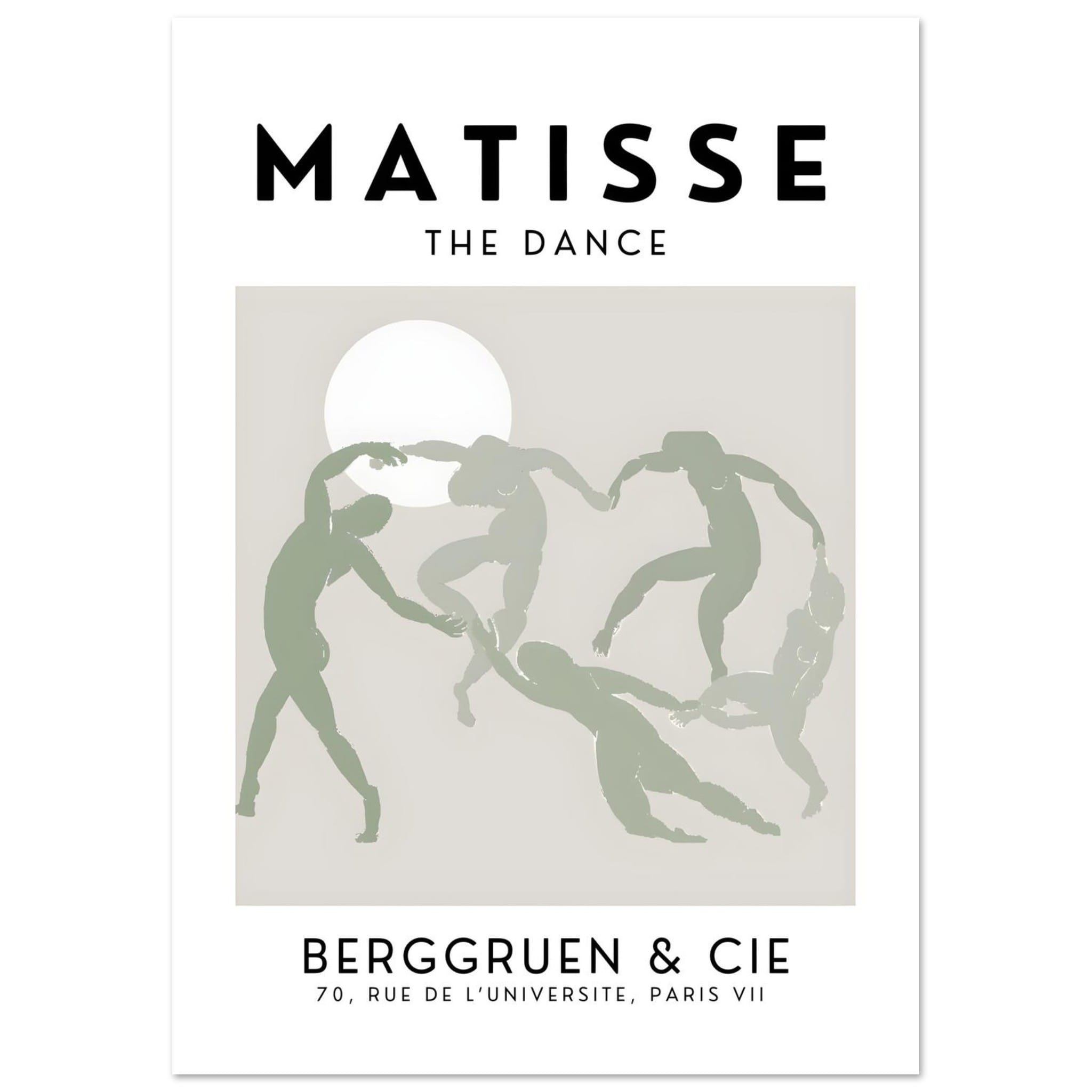Artfulprints Poster Matisse - The dance - A4 21x29.7 cm - Grijs