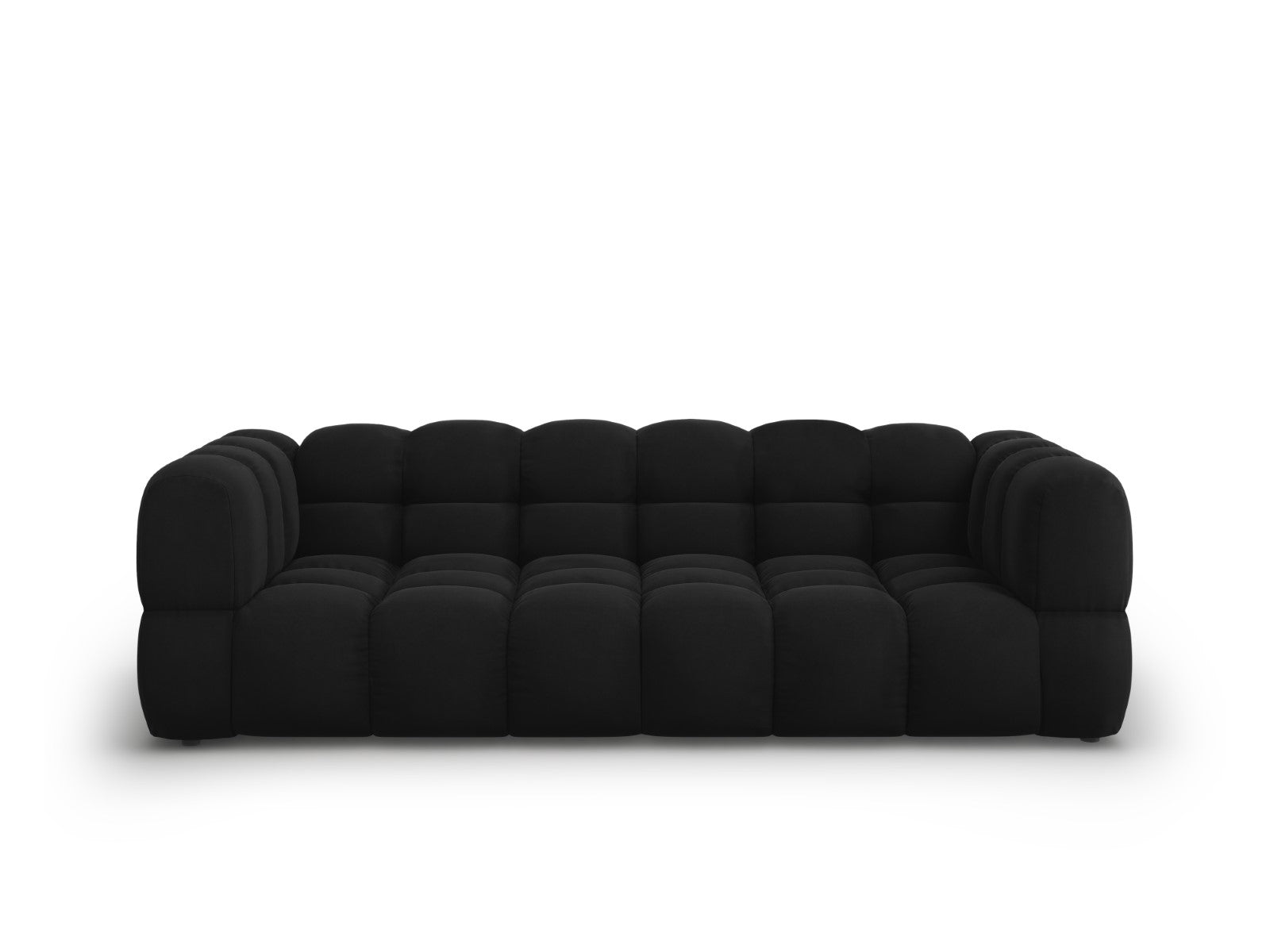 Cosmopolitan Design Modulaire bank Sky 4-zits, flueel, zwart - 102x244