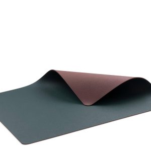 Bitz Placemat imitatie leer – dubbelzijdig te gebruiken Donkergroen / Bitz Placemat imitatie leer – dubbelzijdig te gebruiken Donkergroen /