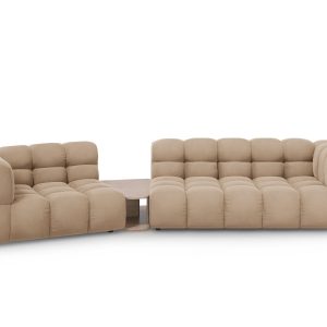 Cosmopolitan Design linker modulaire bank Sky 3-zits, flueel, zand – 1 Cosmopolitan Design linker modulaire bank Sky 3-zits, flueel, zand – 1