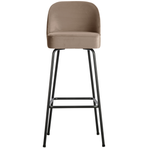 WOOOD barstoel Vogue – Velvet – Khaki – 103x50x55 WOOOD barstoel Vogue – Velvet – Khaki – 103x50x55