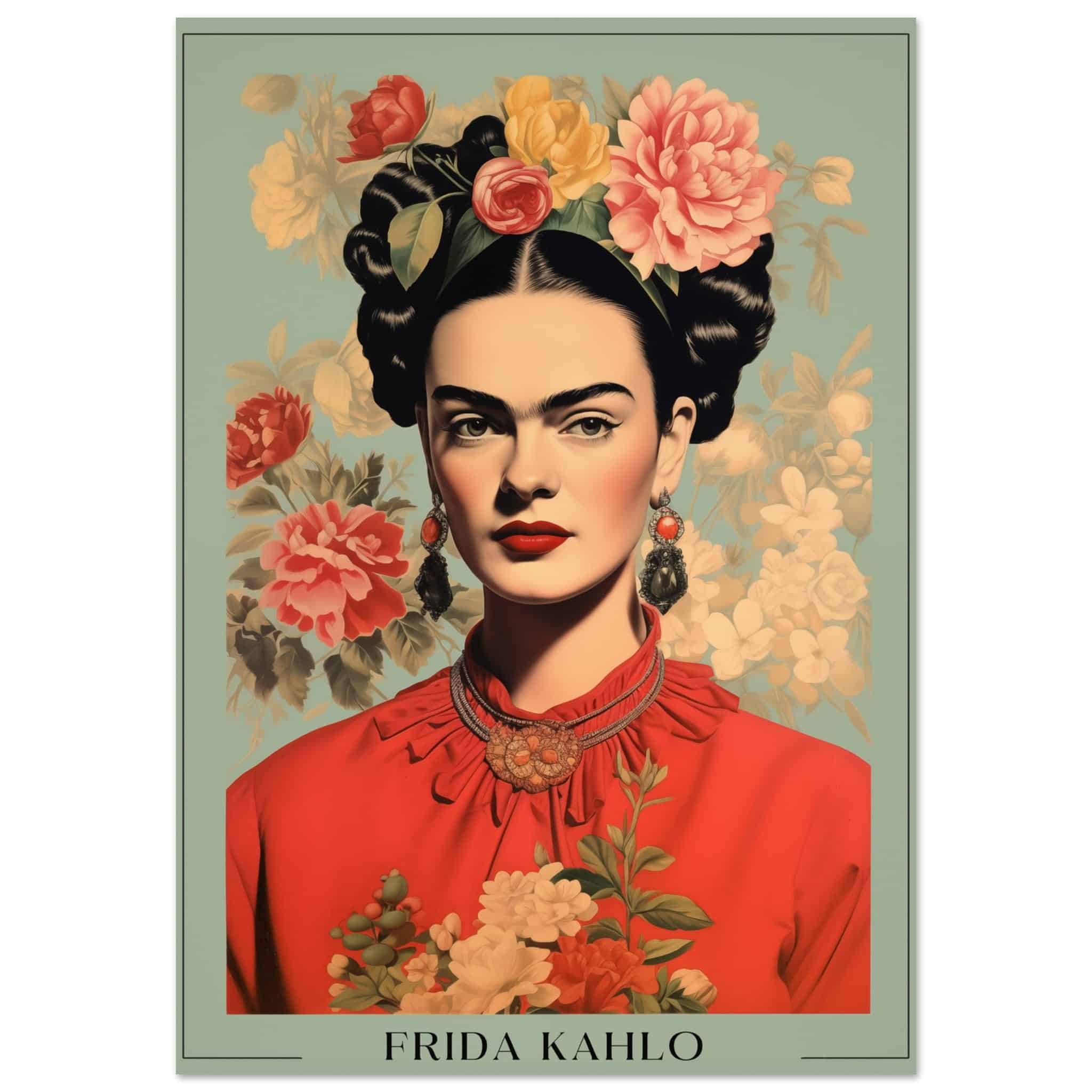 Artfulprints Poster Frida Kahlo - Botanical portrait - 70x100 cm - Mee