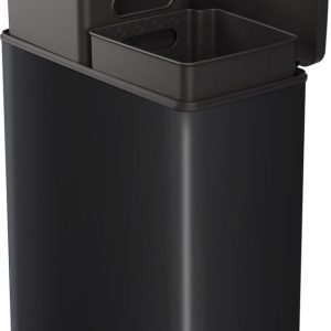 Curver Decobin Duo Prullenbak – 26L+26L – Rechthoekig – Zwart