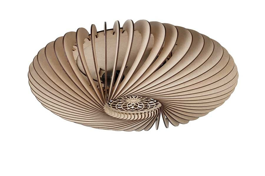 Blij Design plafondlamp Swan - 2 lichts - 48 x 13 cm - beige