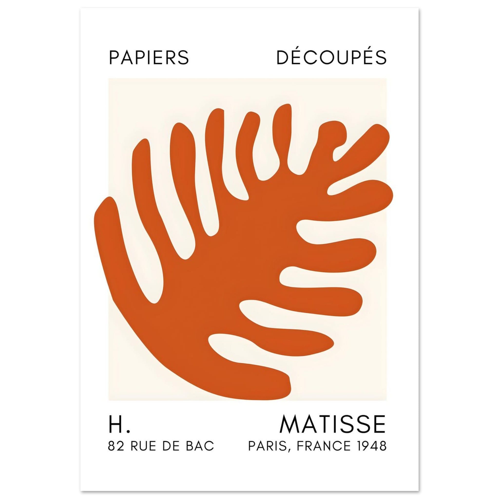 Artfulprints Poster Matisse – Coral bloom orange - 70x100 cm - Oranje