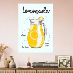 Artfulprints Lemonade I – Illustratie poster 70×100 cm Artfulprints Lemonade I – Illustratie poster 70×100 cm