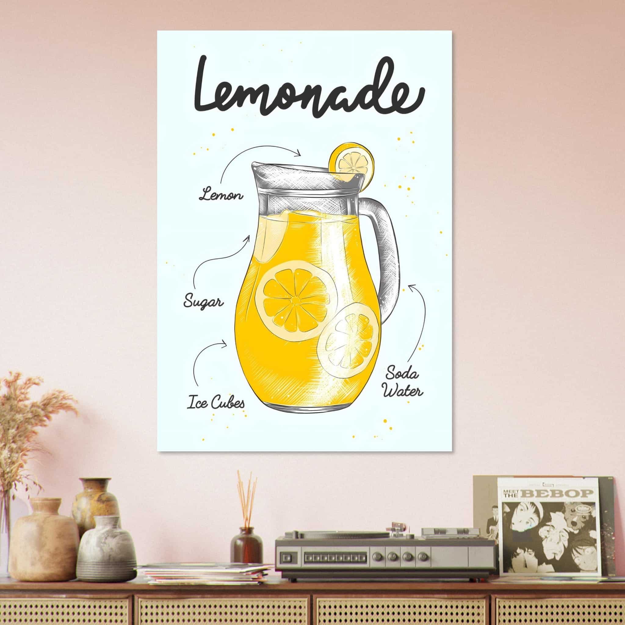 Artfulprints Lemonade I – Illustratie poster 70x100 cm