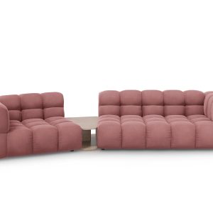 Cosmopolitan Design linker modulaire bank Sky 3-zits, flueel, zalm – 1 Cosmopolitan Design linker modulaire bank Sky 3-zits, flueel, zalm – 1