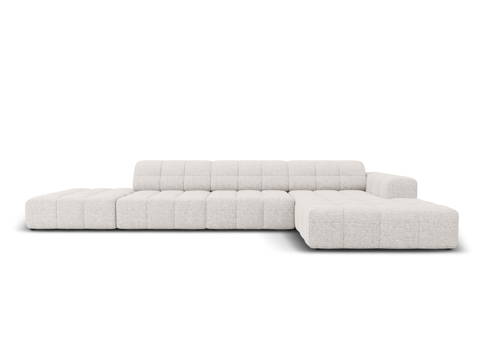 Cosmopolitan Design rechter hoekbank Chicago 5-zits, chenille lichtgri