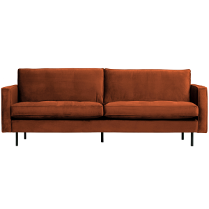 WOOOD classic 2,5-zits bank Rodeo – Velvet – Roest – 83x230x88 WOOOD classic 2,5-zits bank Rodeo – Velvet – Roest – 83x230x88