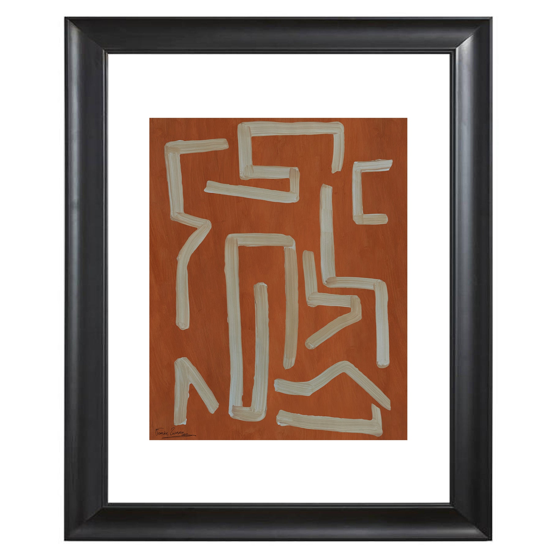 Catchii poster Geometric Lines Orange - meerkleurig - 297x210 cm
