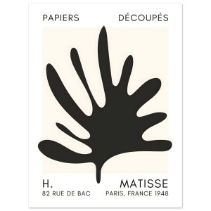Artfulprints Poster Matisse – Coral drift black – 30×40 cm – Zwart Artfulprints Poster Matisse – Coral drift black – 30×40 cm – Zwart