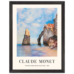 Artfulprints Poster met Lijst Claude Monet – The rock needle and the p