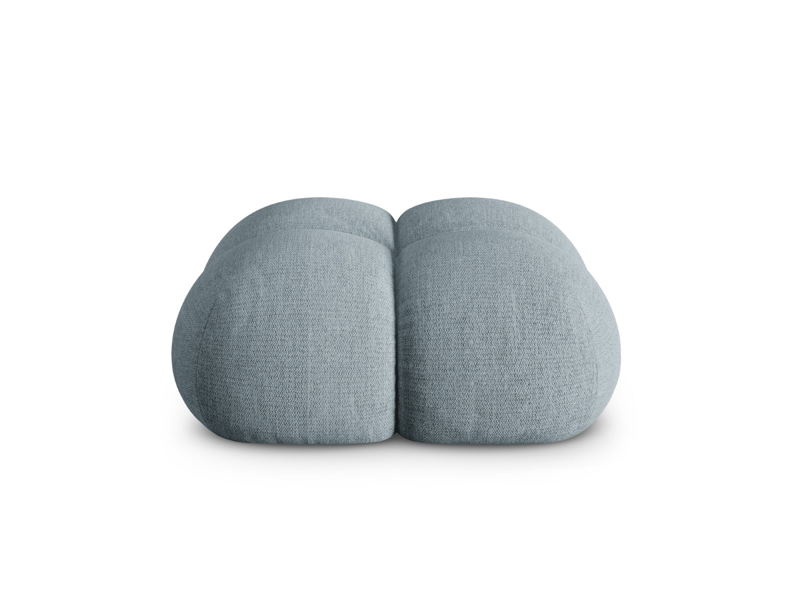 Cosmopolitan Design Poef Loretto structurele stof pastelblauw - 90x90x