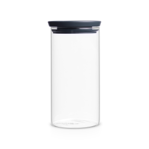 Brabantia Stapelbare glazen voorraadbus, 1,1 liter – Transparent
