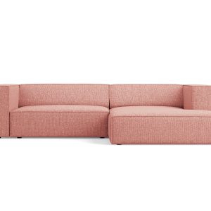 Cosmopolitan Design rechter hoekbank Arendal 3-zits, chenille, roze – Cosmopolitan Design rechter hoekbank Arendal 3-zits, chenille, roze –
