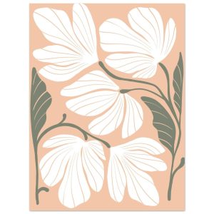 Artfulprints Poster Boho – Delicate flowers – 30×40 cm – Wit Artfulprints Poster Boho – Delicate flowers – 30×40 cm – Wit