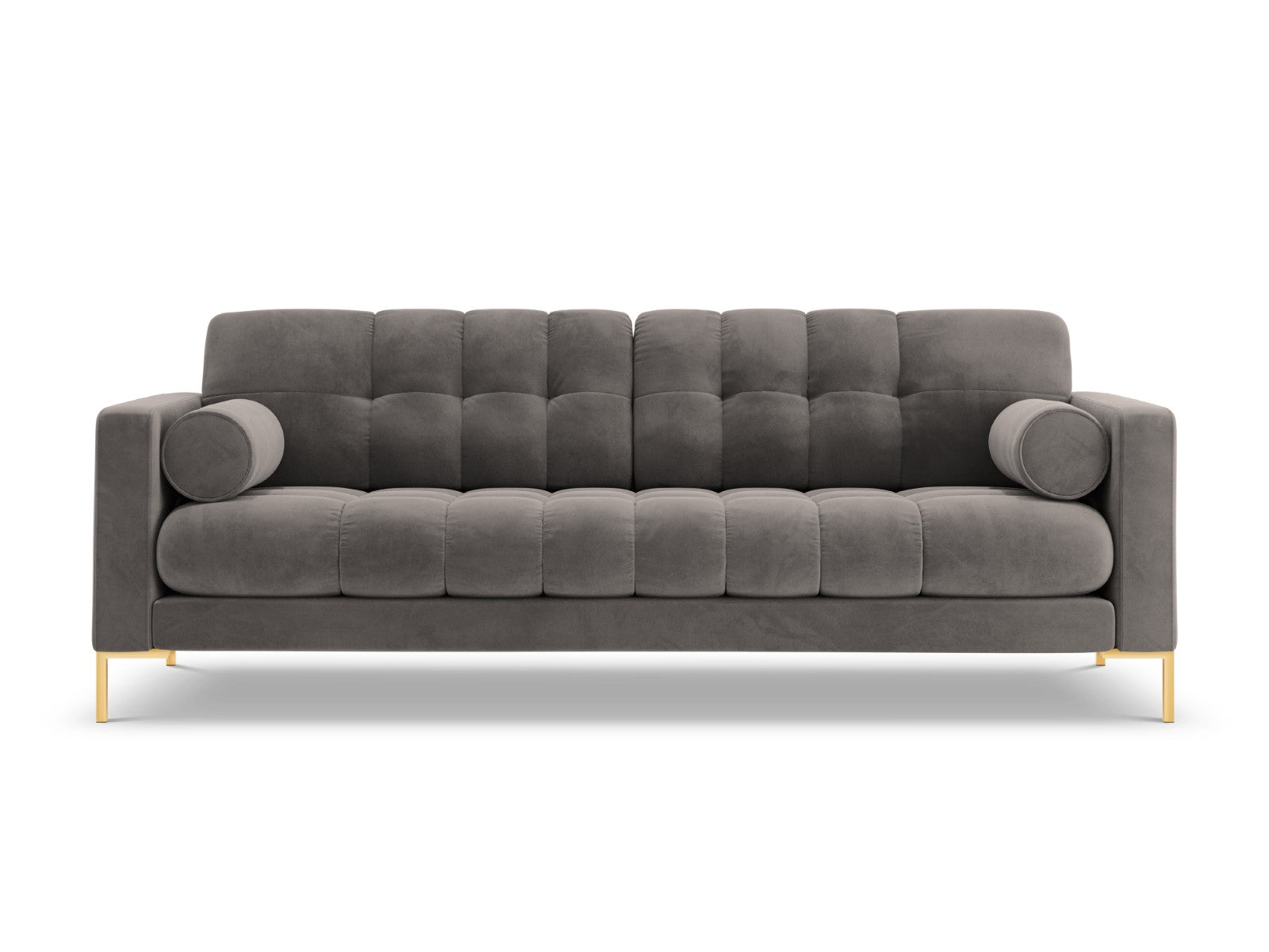 Cosmopolitan Design Bank Bali 4-zits, flueel, lichtgrijs - 96x217x75cm