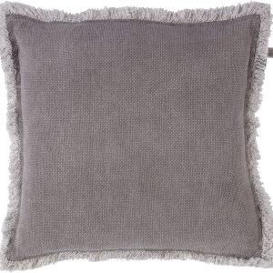 BURTO – Sierkussen 45×45 cm – gewassen katoen – Driftwood – taupe BURTO – Sierkussen 45×45 cm – gewassen katoen – Driftwood – taupe