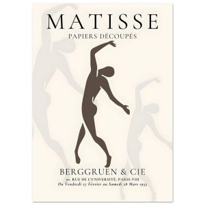 Artfulprints Poster Matisse – Dancing silhouettes – A4 21×29.7 cm – Gr