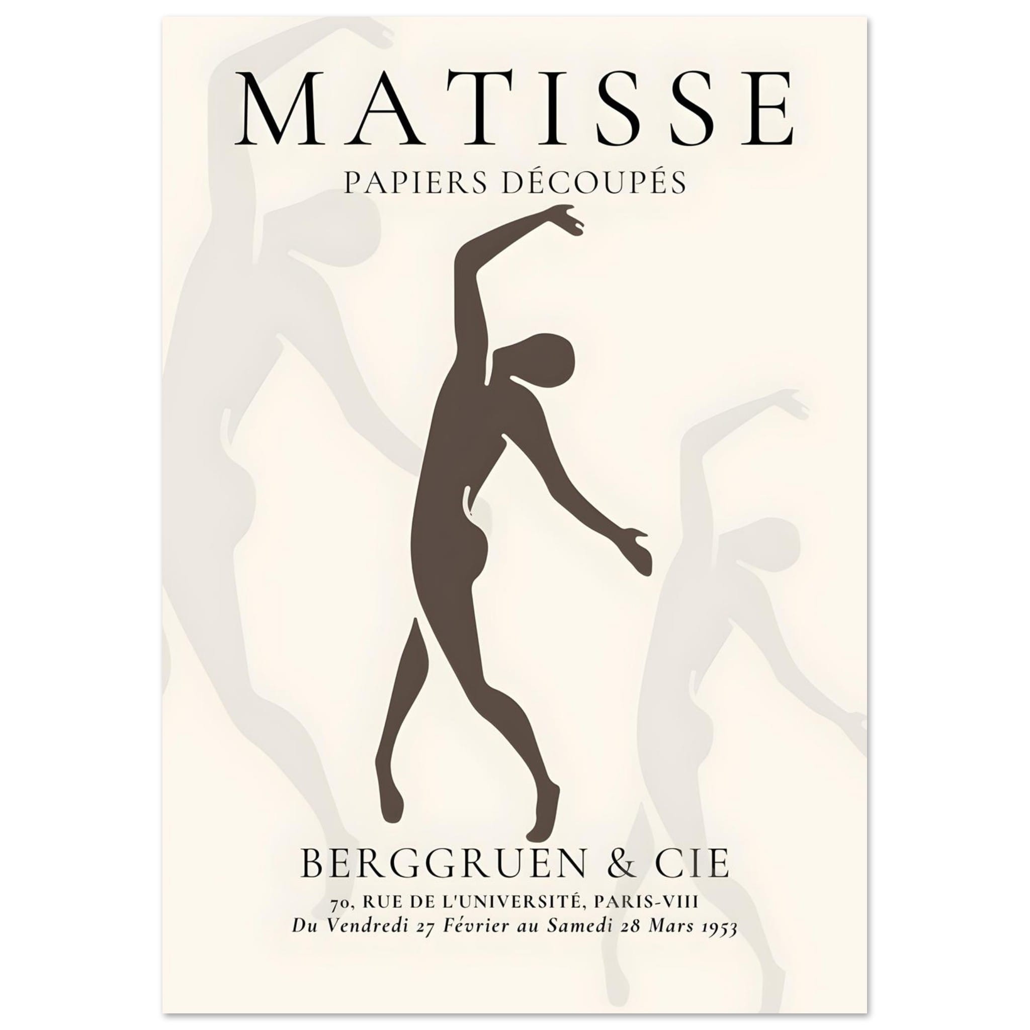 Artfulprints Poster Matisse – Dancing silhouettes - A4 21x29.7 cm - Gr