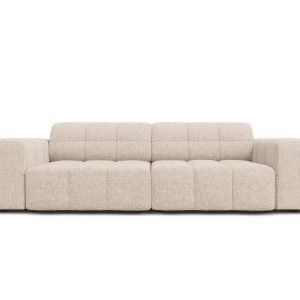 Cosmopolitan Design Bank Chicago 3-zits, chenille beige – 102x212x78cm