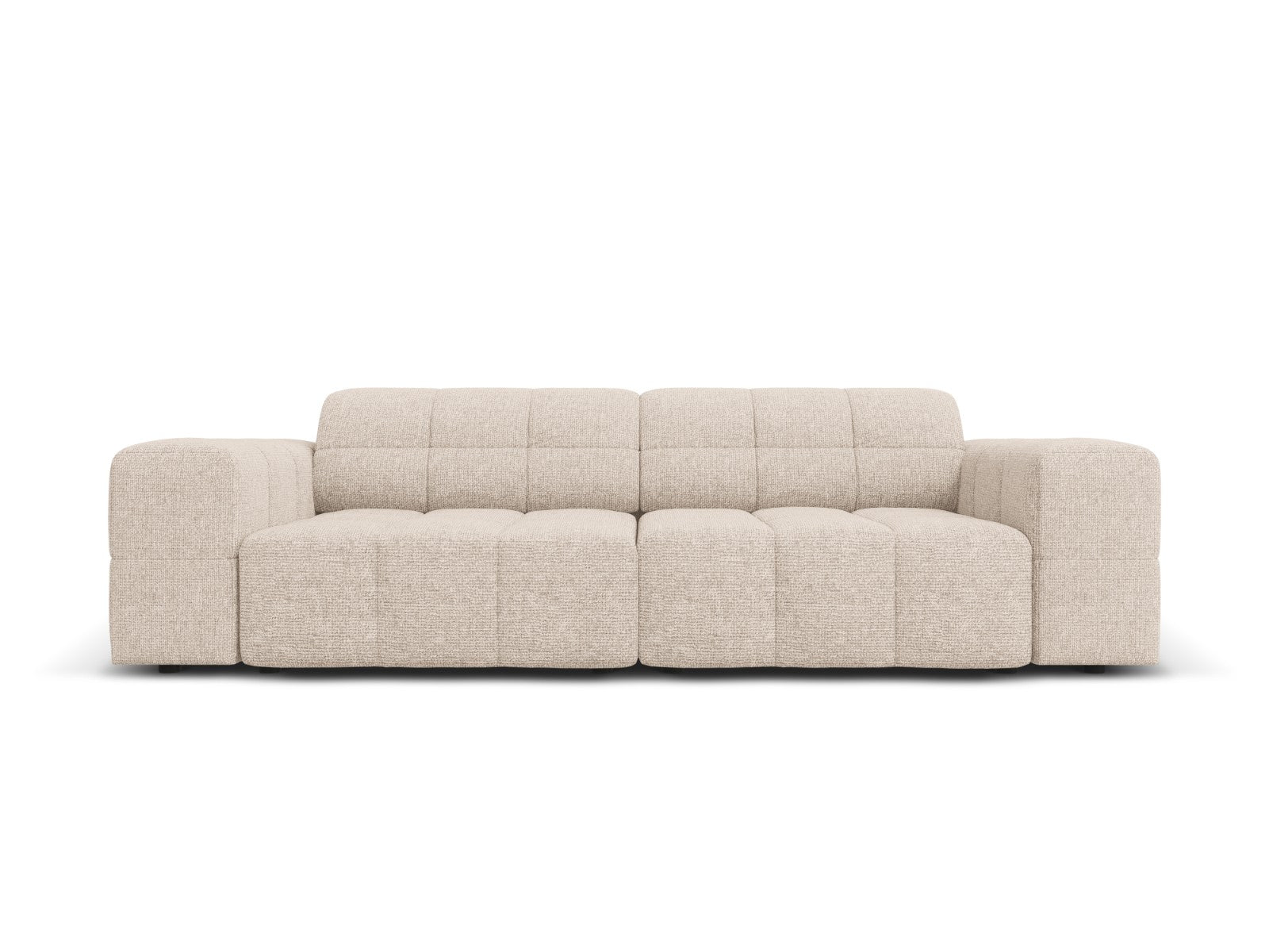 Cosmopolitan Design Bank Chicago 3-zits, chenille beige - 102x212x78cm