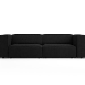 Cosmopolitan Design Bank Arendal 3-zits, chenille met ribbeleffect, zw Cosmopolitan Design Bank Arendal 3-zits, chenille met ribbeleffect, zw