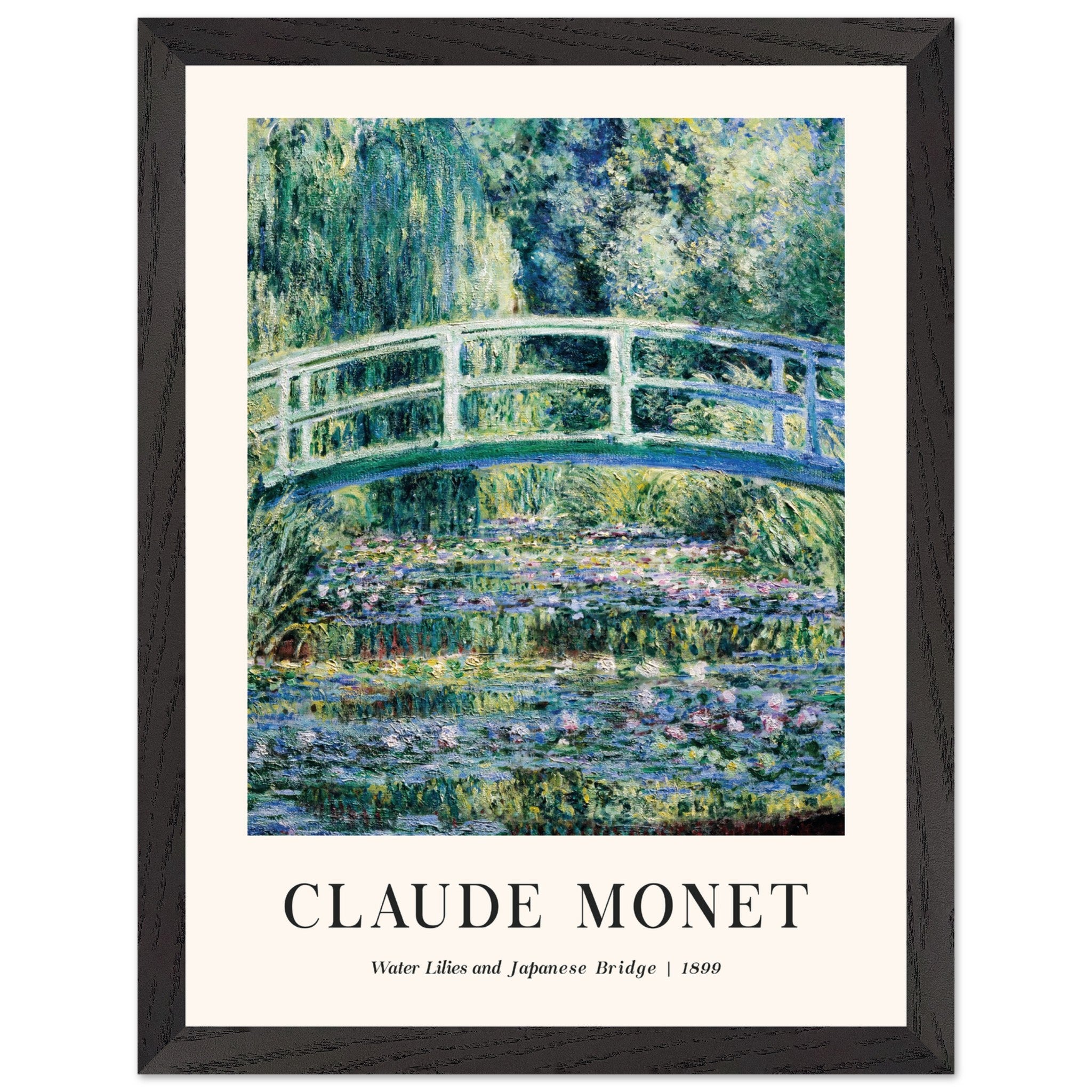 Artfulprints Poster met Lijst Claude Monet - Water lilies and Japanese
