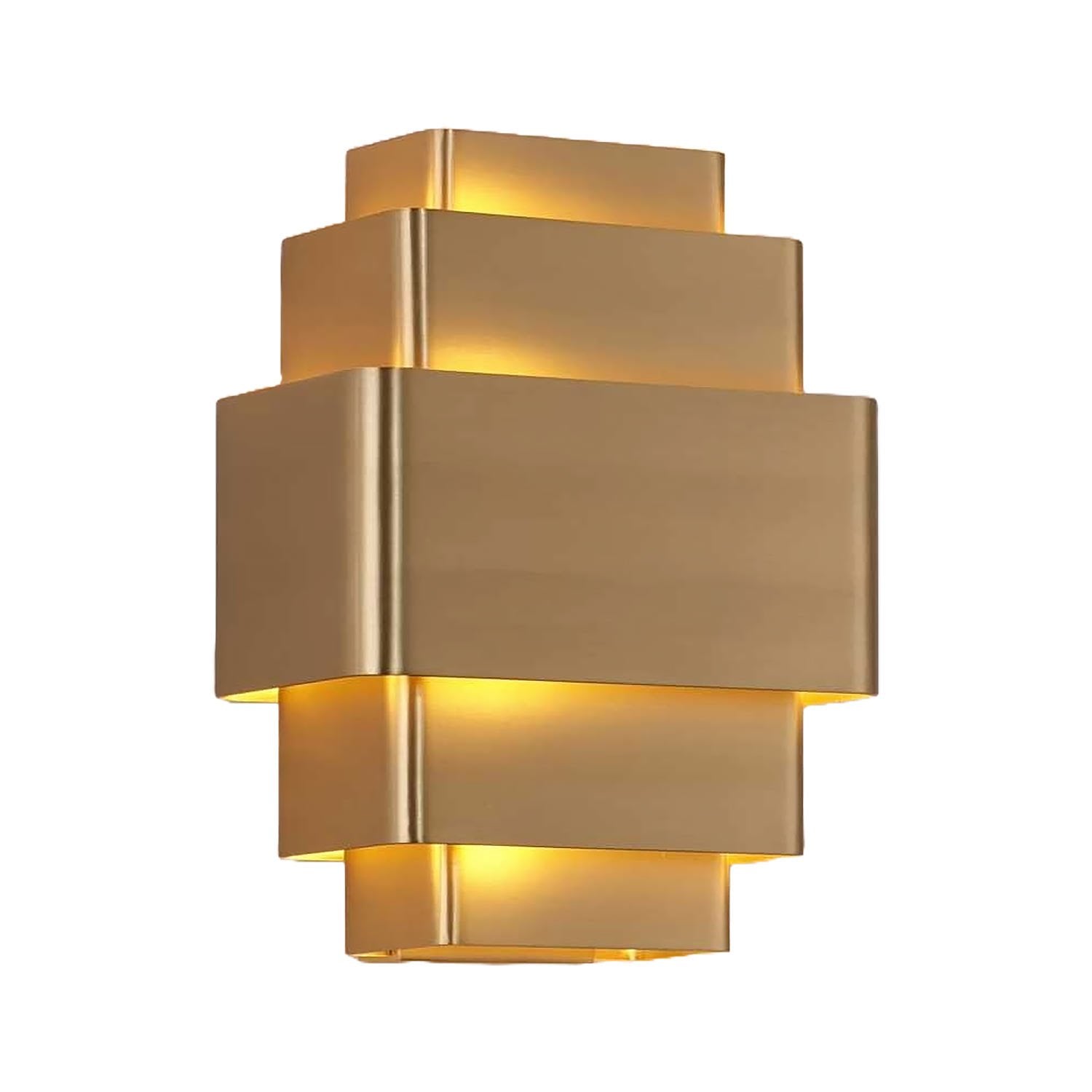 Artdelight wandlamp Layers - 3 lichts - 12 x 28 cm - brons
