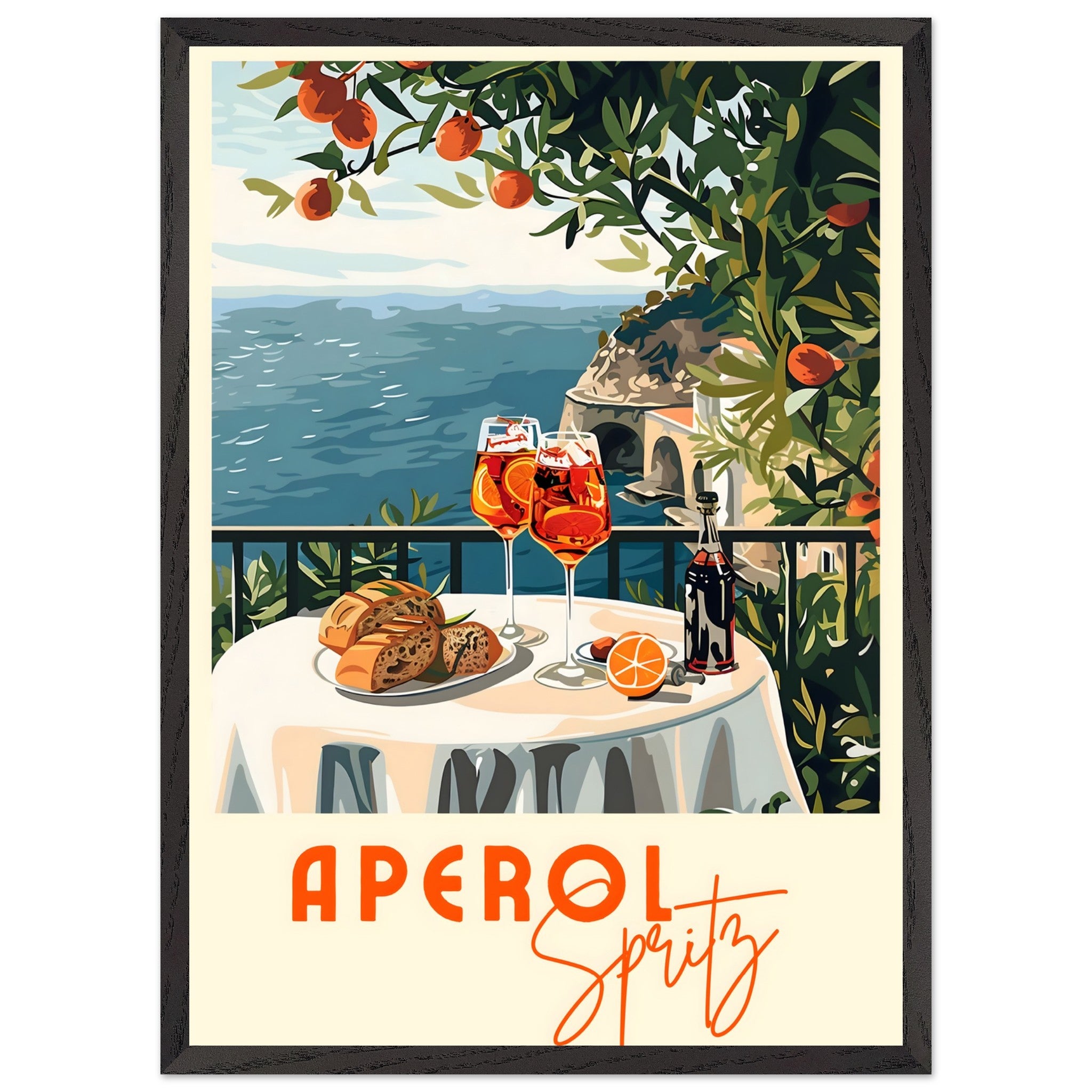Artfulprints Poster met Lijst Aperol Spritz - Cocktail with a view - 5