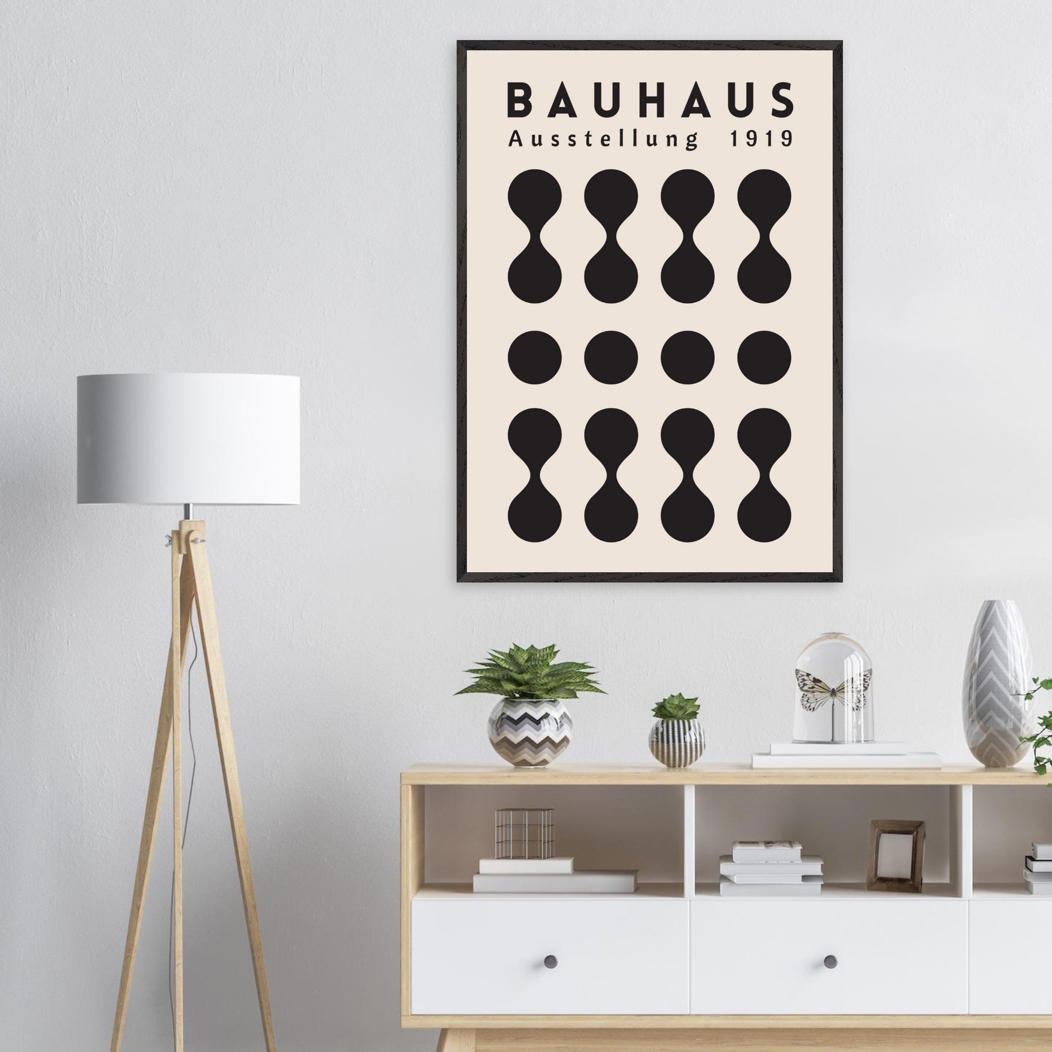 Artfulprints Poster Bauhaus - Ausstellung 1919 - 70x100 cm - Zwart / W