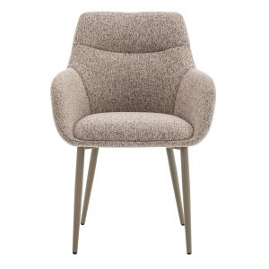DÉJA Living Eetkamerstoel Noé – Taupe/Taupe – Zithoogte 47cm – Set van DÉJA Living Eetkamerstoel Noé – Taupe/Taupe – Zithoogte 47cm – Set van
